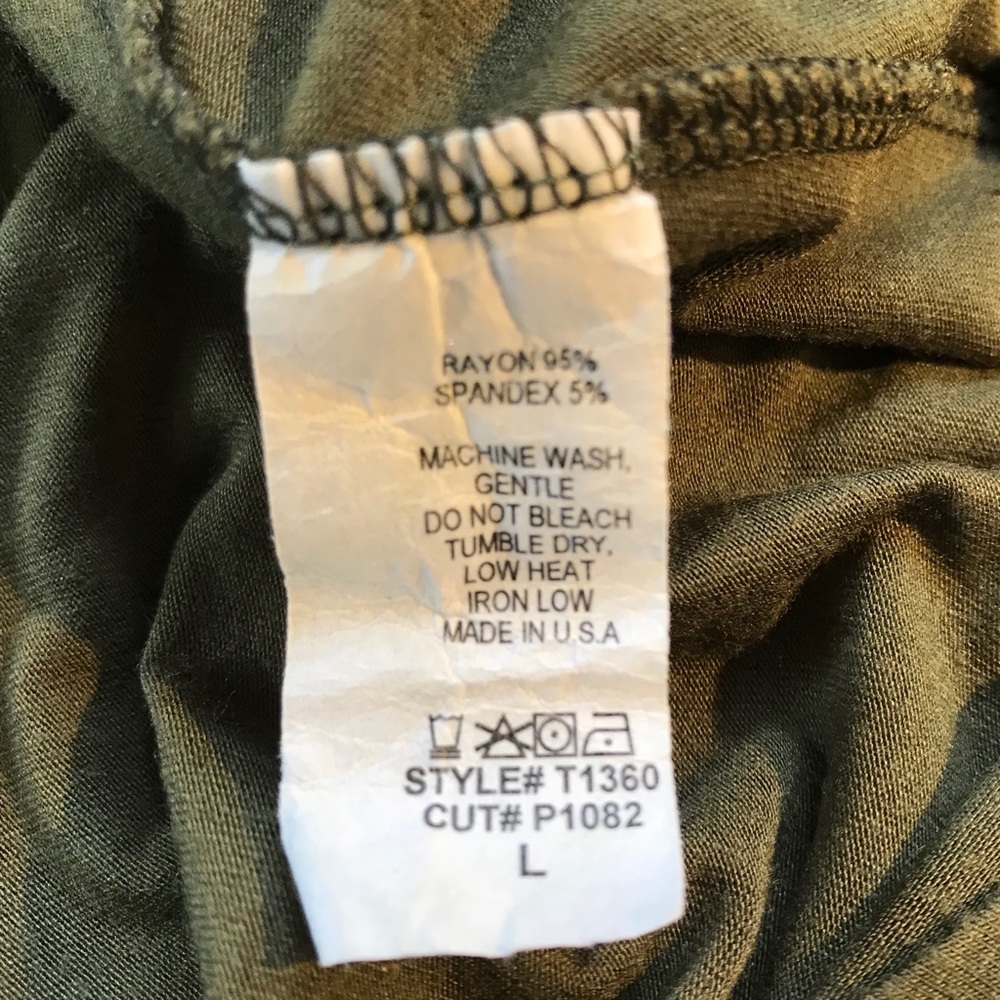Anthropologie Ella Mara Keyhole Neckline Olive Green Long Sleeve Pullover Top - Picture 6 of 7